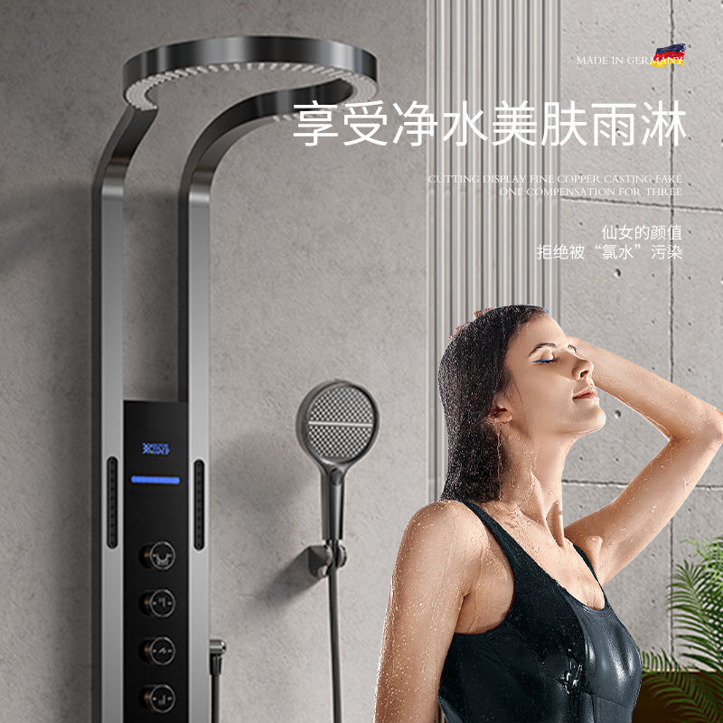 新しい人気のあるシャワースクリーンの花こぼれセットは家庭用ヘッドのデジタル表示の滝を持って大滝の対外貿易の輸出を囲んでいます。|undefined