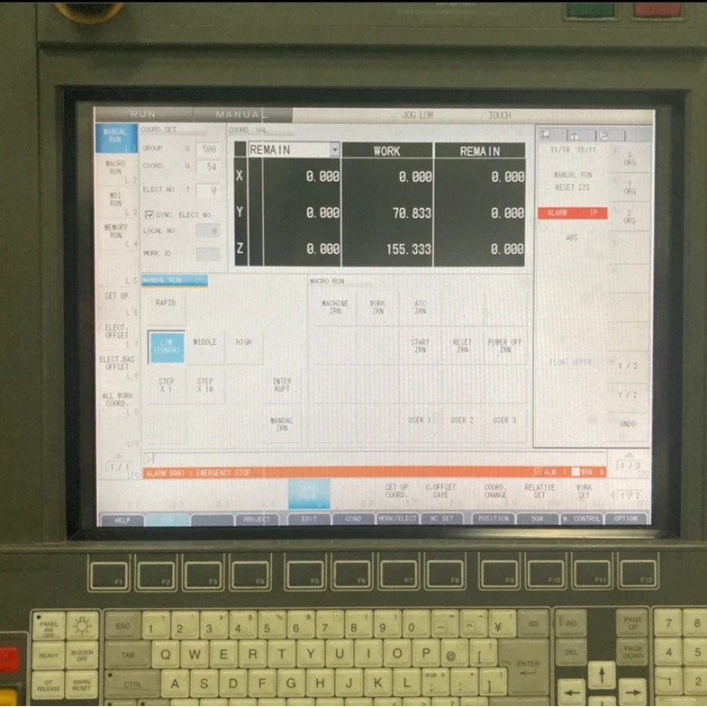 UP-MF13-A牧野火花机操作显示屏触摸屏维修花屏乱跳没反应黑屏