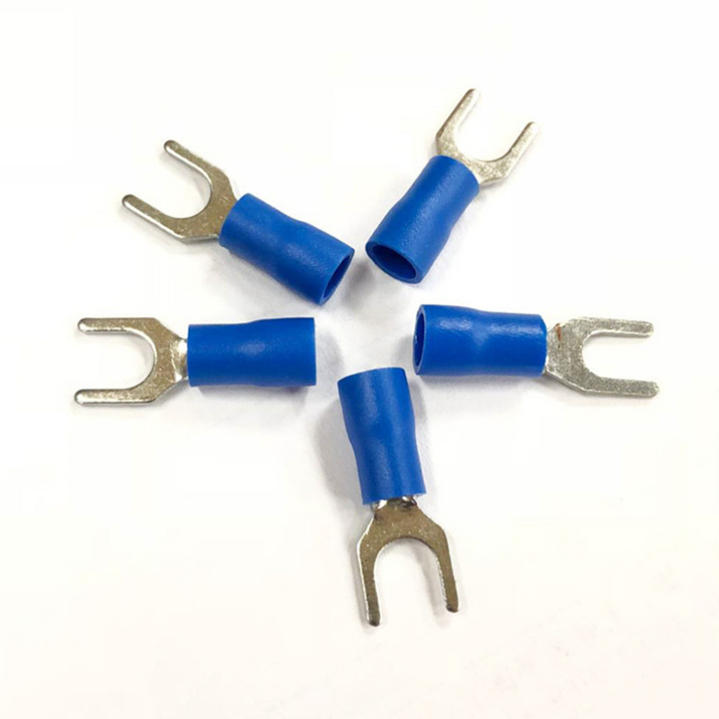 led显示屏1.5平方电源线U型O型纯铜镀镍端子1.25-4红色蓝色