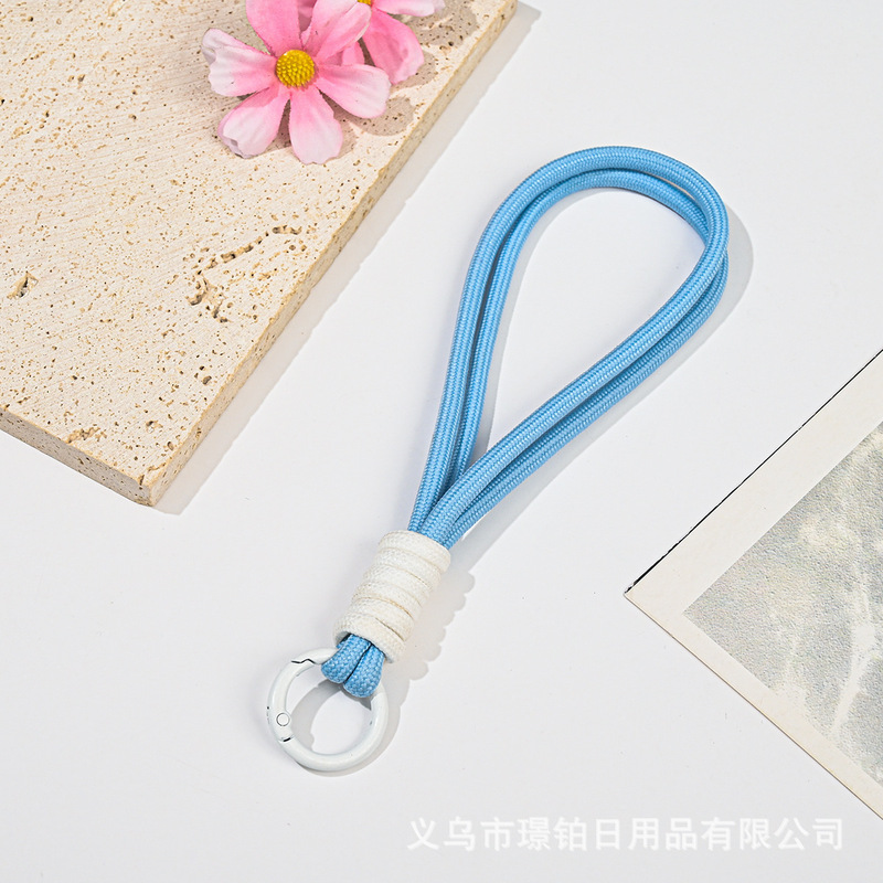 小红书爆款简约手机挂绳彩色编织钥匙扣挂绳拼色手机绳水杯绳批发|undefined