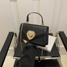 气质简约时尚韩版手提包2024春夏新款百搭ins链条斜挎包小方包潮