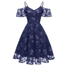 M 48132 Lace Sling A-line Dress ��˿���� A ��ȹ�¿�ŷ��
