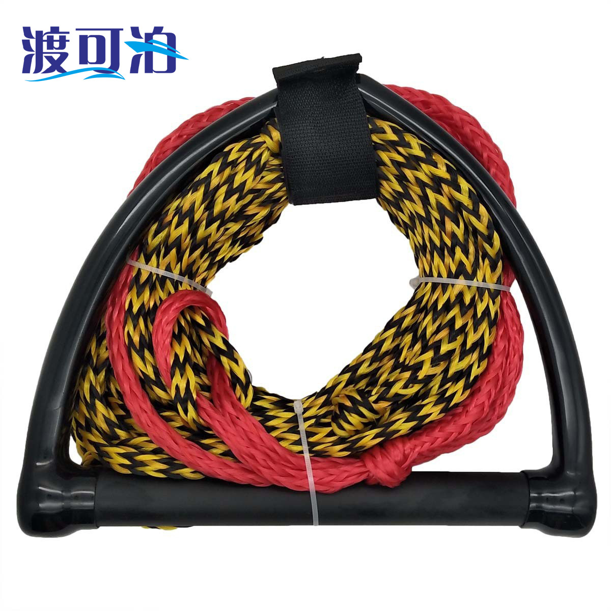 水上运动专用手把滑水绳尾波板搭配用中空绳汽摩艇用划水绳拉绳