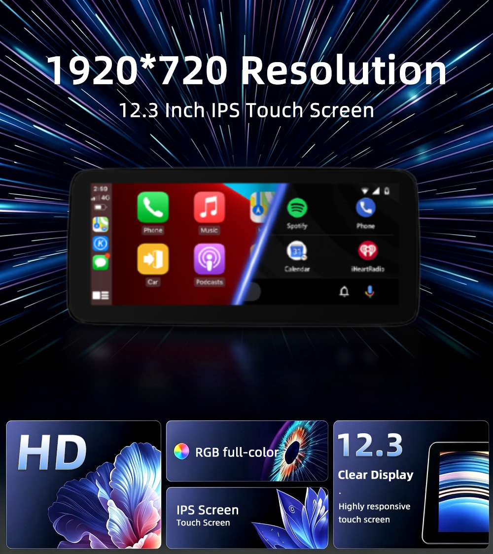 Car Bluetooth Carplay Is Suitable for Mercedes-Benz E-Class 4-Door Model W212 2010-2016 Navigation Center Console Large Screen