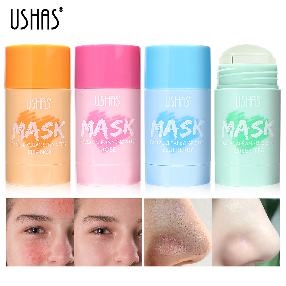 USHAS transfronteriza en stock palo de máscara de maquillaje