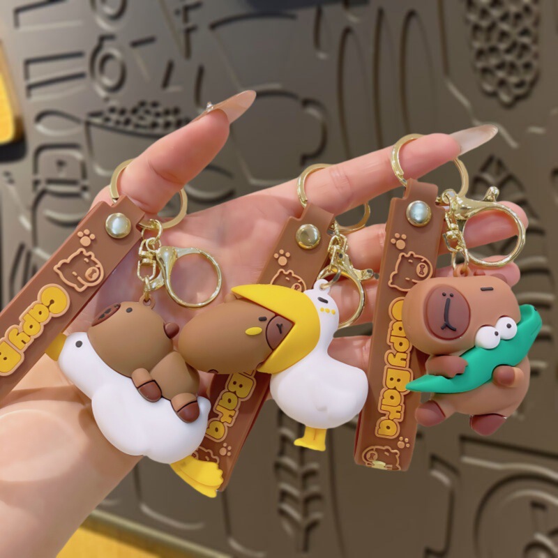 新しいカピバラシリーズ人形キーホルダーペンダントクリエイティブカピバラキーチェーンカップルバッグペンダント卸売|undefined