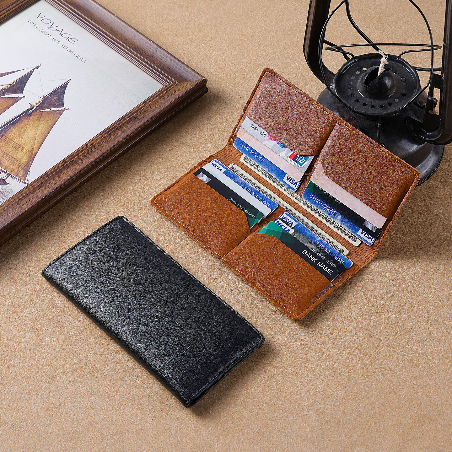 2026 New Arrival, Simple Solid Color PU Leather Long Wallet with Functional Features: ID Card Holder, Travel Wallet, Card Holder (Wholesale)
