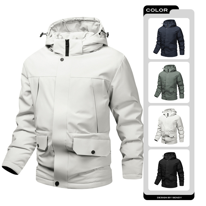 European Size Winter Thickened Men's down Jacket, Modified Hooded Design, Cross-Border Men's Clothing, Outdoor Commuting, Cold-Proof, Windproof Puffer Jacket