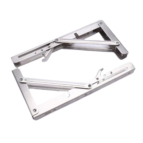 Foldable tripod stainless steel wall-mounted shelf partition adjustable telescopic bracket shelving support right-angle bracket