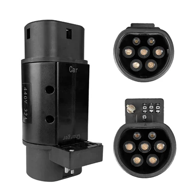 Gbt to Type2 National Standard to European Standard Adapter New Energy Electric Vehicle Charging Pile Gun Head Adapter 380V (EV şarj adapterləri) - national-standard-charging-pile-to-european-standard-vehicle-380v-with-lock