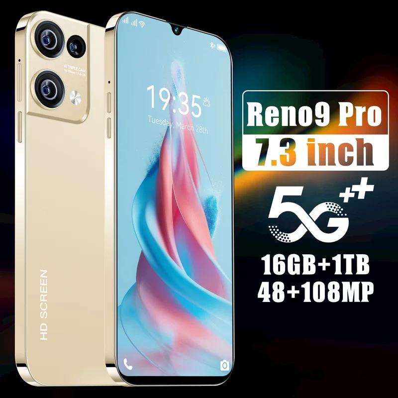 Смартфон Reno9 Pro, 7.3-дюймовый HD, 16 ГБ + 1 ТБ, 48+108 МП, 5G