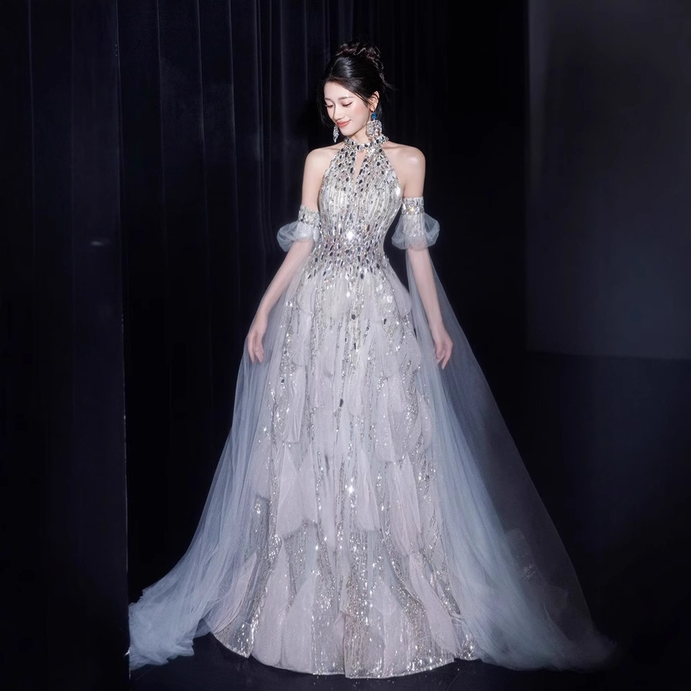 高定晚礼服2025新款气质优雅高级感法式公主风大气成人礼工厂批发