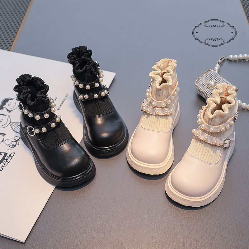 Children's Martin Boots For Girls Autumn And Winter Fleece Boots_voghion.com
