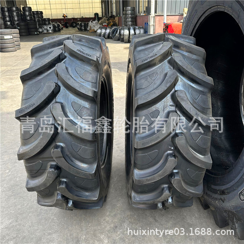 批发农用拖拉机轮胎420/70R24子午线钢丝胎380/85R24加宽轮胎带保