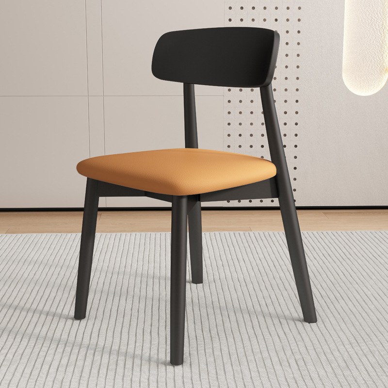 Silla de comedor de madera sólida, silla de comedor de madera nórdica, silla de comedor, silla de respaldo, silla de ganoderma lucidum