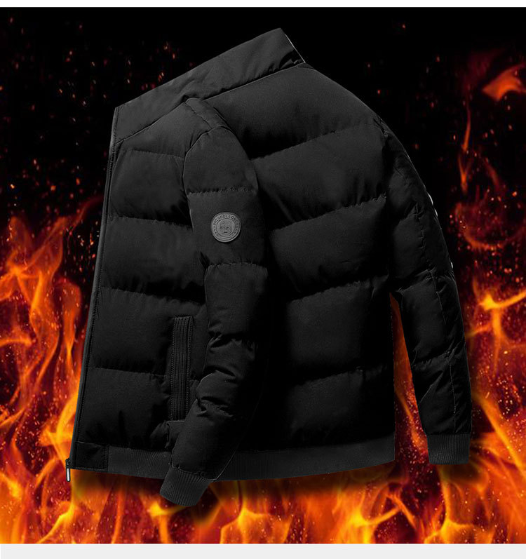 Men's Padded Jacket Tiger Head Winter Cotton Coat Thickened Warm_voghion.com