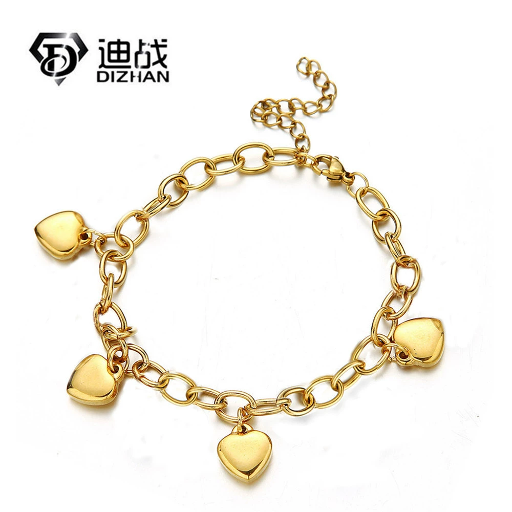 Хип-хоп мода изысканный темперамент кольцо из нержавеющей стали цепь любовь кулон кисточка Шарм Браслет