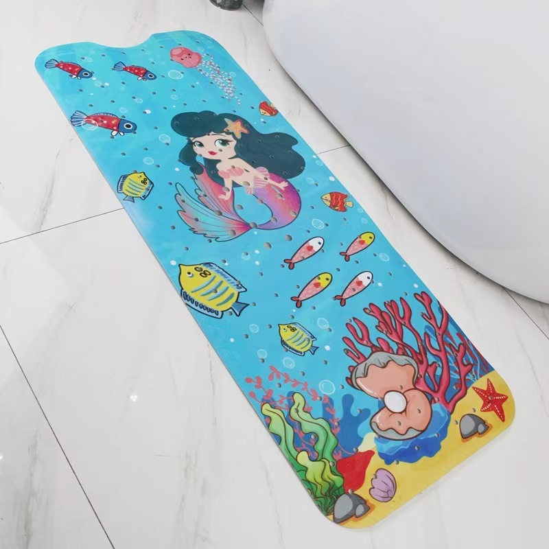 Alfombrilla antideslizante para baño con diseño de océano de dibujos animados para niños de Amazon, alfombrilla antideslizante para piscina, baño, alfombrilla antideslizante