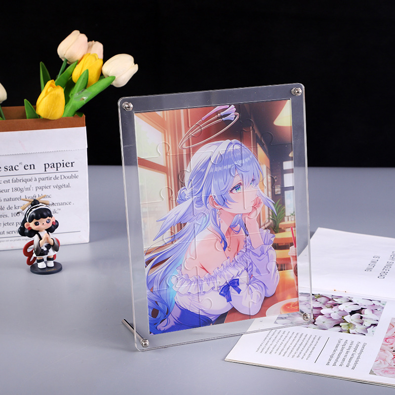 透明アクリルパズル、カスタマイズされたDIY写真、バレンタインデーギフト、スターアニメーション周辺機器ポートレートテーブル|undefined