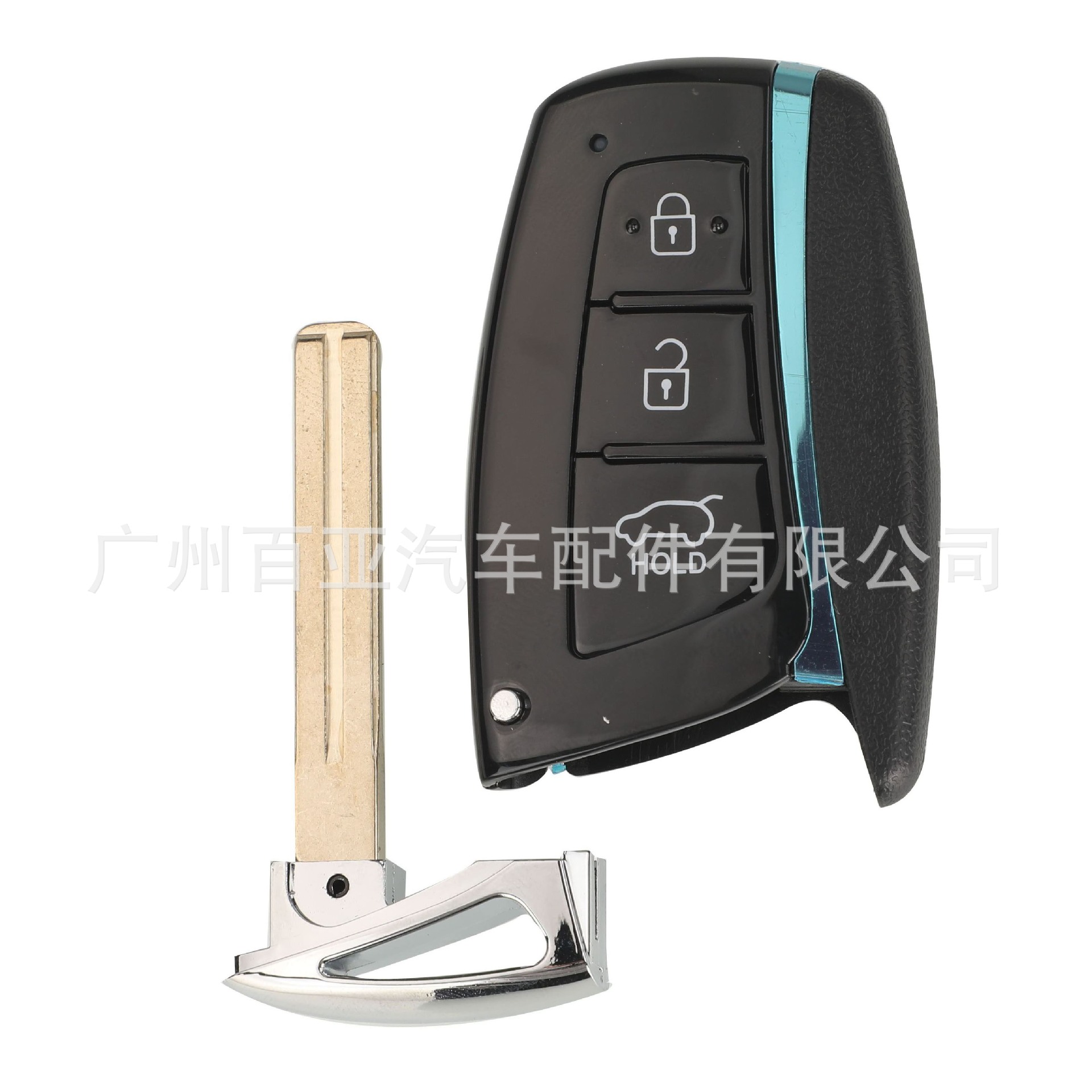 Suitable for Hyundai 3-Key 4-Key Santa Fe Smart Card Remote Car Key Shell Replacement Shell, Please Pay Attention to the Inside