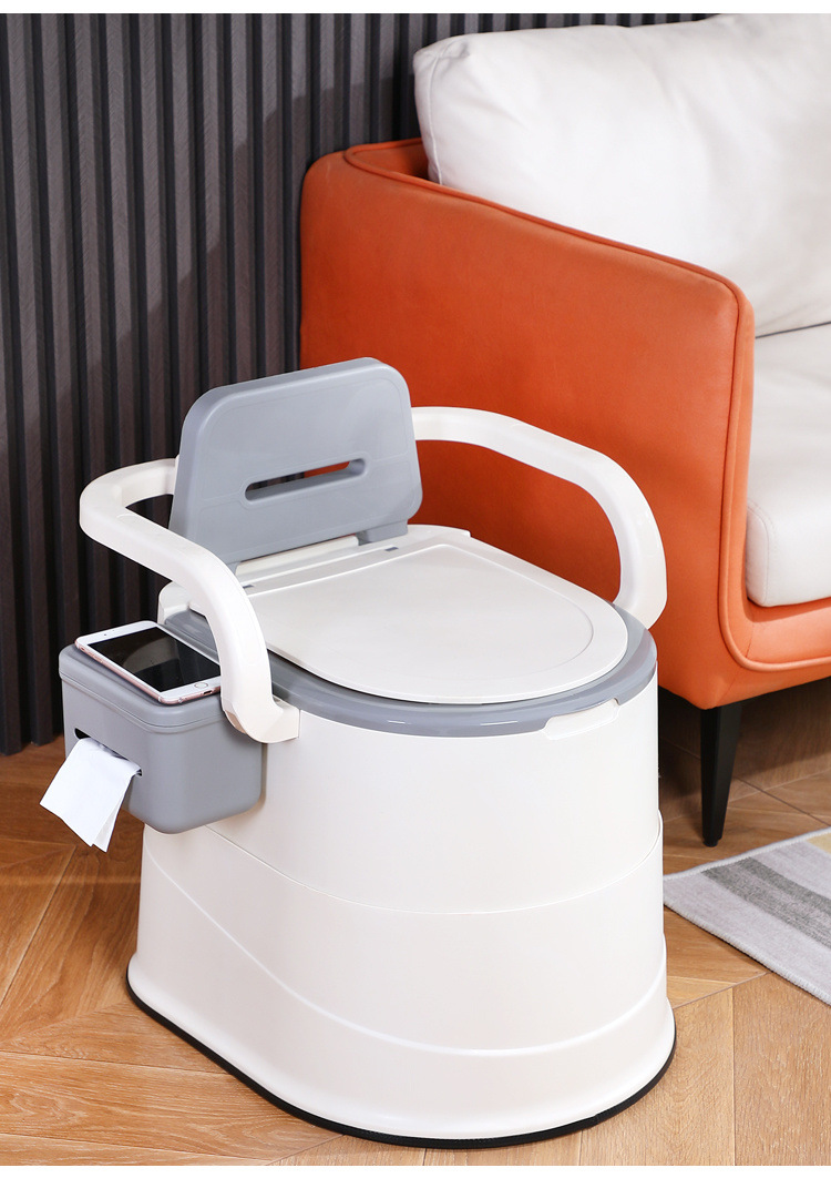 Portable toilet, mobile sitting toilet bowl, anti-odor indoor, mobile deodorizing toilet bowl for the elderly, factory wholesale undefined