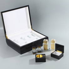 月牙印花香水瓶套装木盒跨境阿拉伯香薰炉礼品盒商务伴手礼盒木制