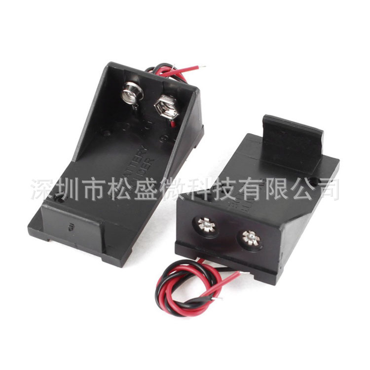 9V power battery slot 9V battery holder buckle cable without cover without switch 6F22 battery box 9V battery holder