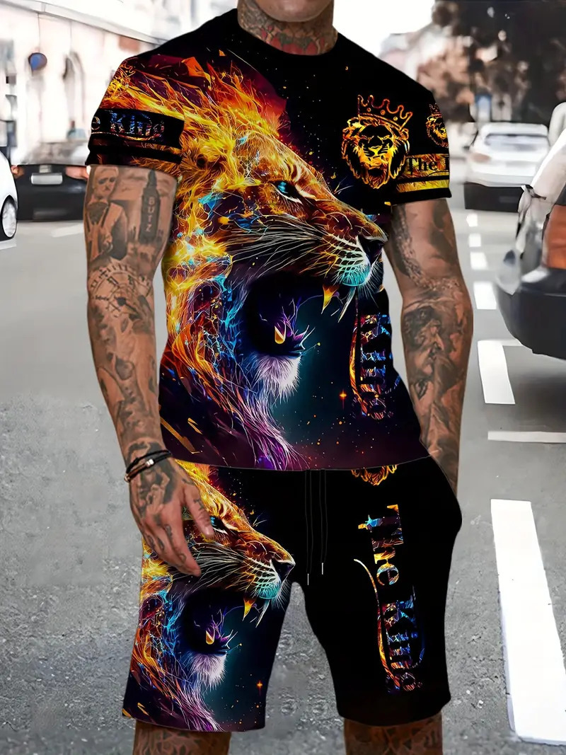 2025 nuevo producto Amazon nuevo conjunto de pantalones cortos de camiseta de manga corta de alta calidad transfronteriza europea y americana ME05 MA04