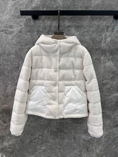 Xiaozhong Autumn and Winter New Women's Short Teddy Hooded Goose Down Jacket Thin Warm Fashion All-match