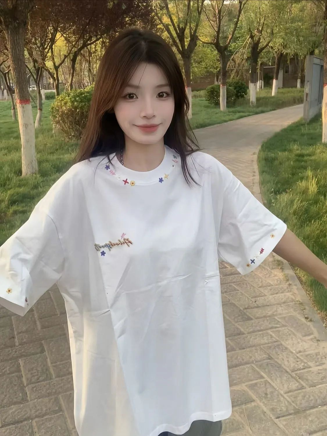 新款韩版情侣短袖T恤通勤百搭小众设计半袖亚马逊LD跨境包邮