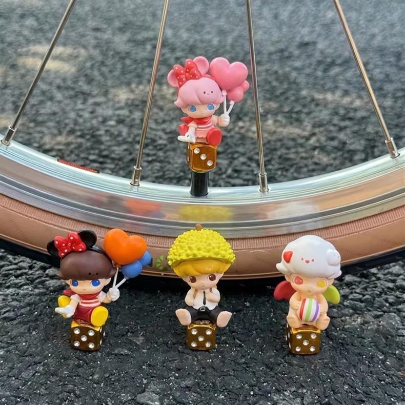 Cute bicycle Dimoo valve cap, universal for decorating Dahon, Brompton, folding, road, and mountain bikes