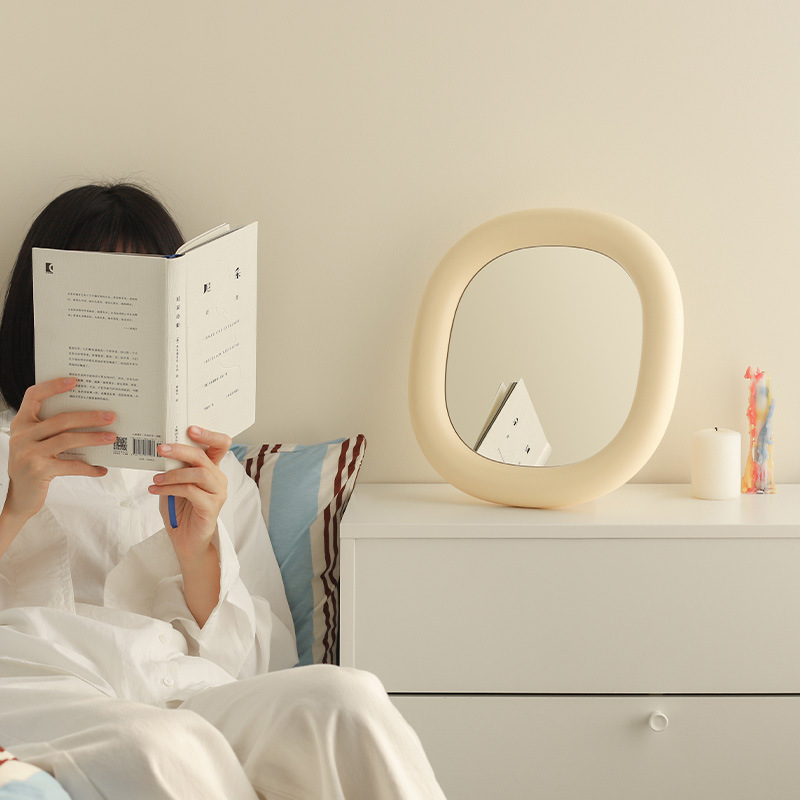 MUID鏡穴なし円形壁掛け化粧台化粧鏡トイレ壁掛け浴室鏡防曇|undefined