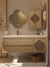 ♔宋氏新美学中古风浴室柜橡木组合卫生间洗漱台洗手池脸盆卫浴定