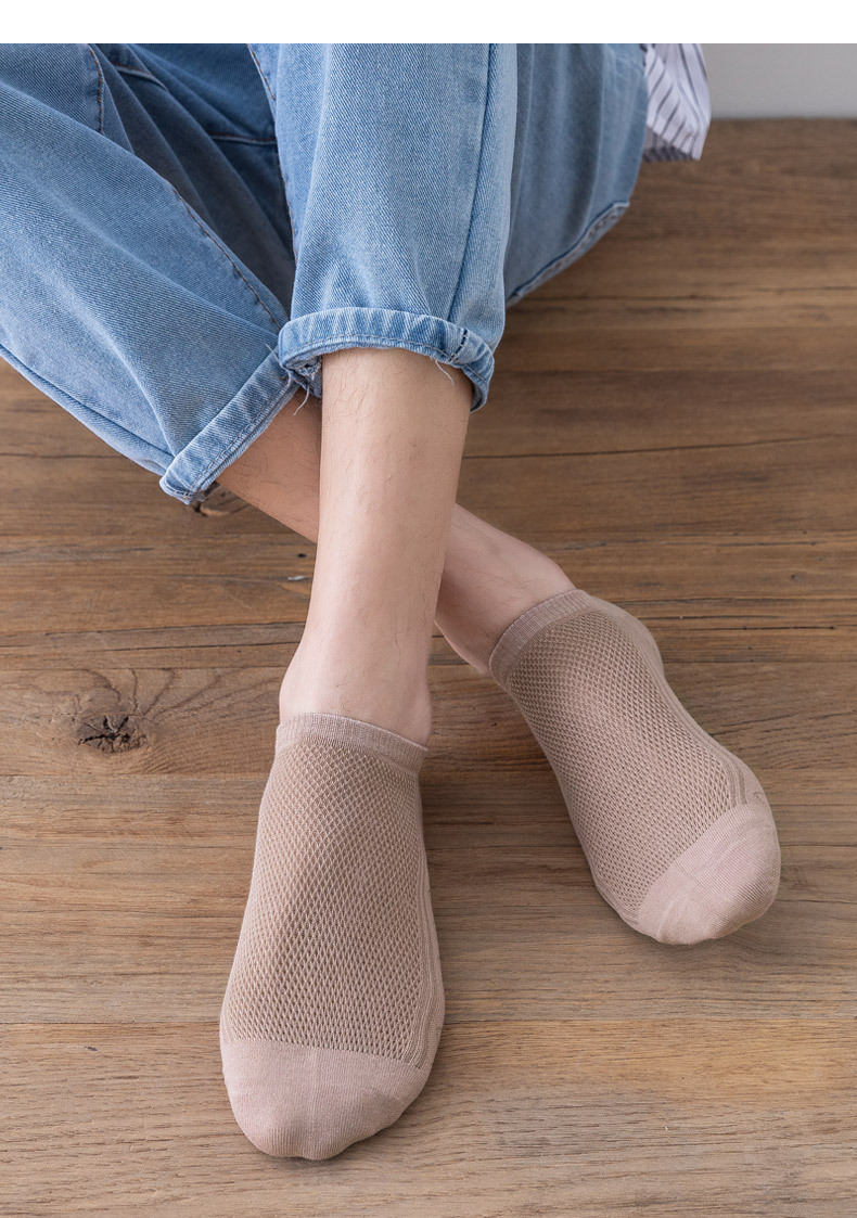 Female simple solid color short tube socks