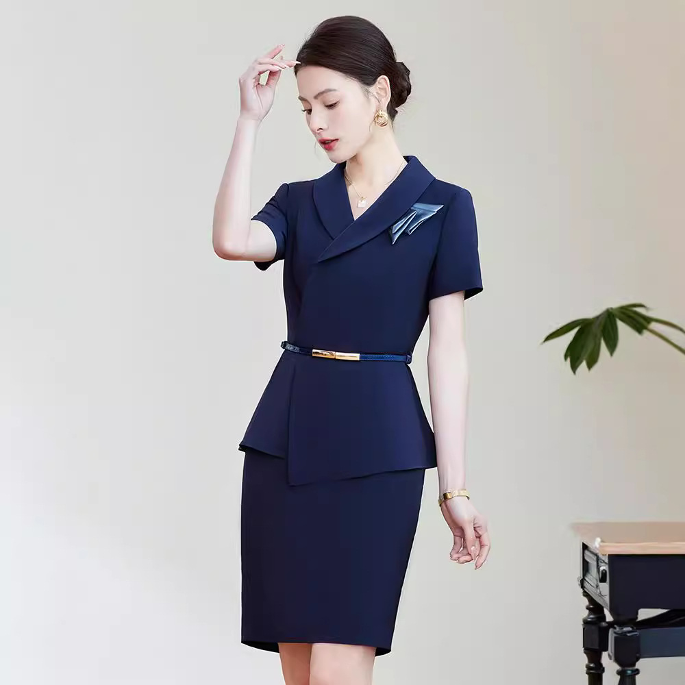 Black summer professional elegant fashionable set for hotel