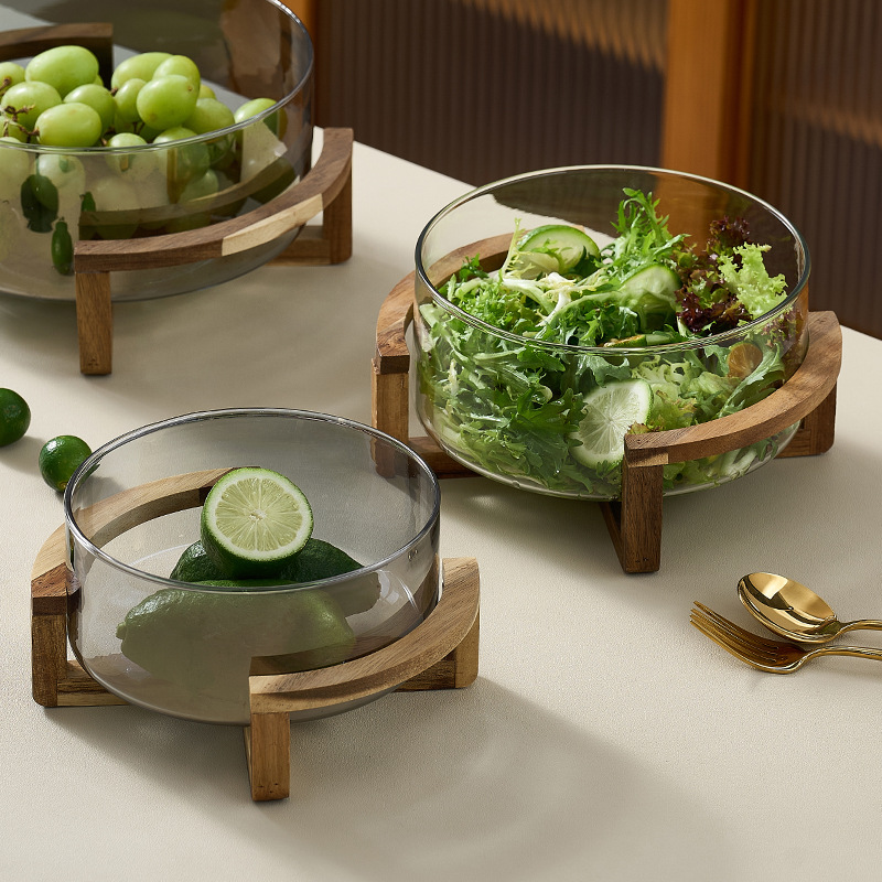 Plato de frutas de vidrio, ensaladera con estante, recepción del hotel, KTV, buffet, bocadillos de bienvenida en el hogar, almacenamiento de azúcar, maceta de frutas