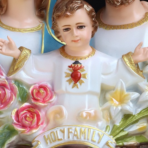 Transfronterizo 33cm busto familia tres adornos de resina iglesia gabinete de televisión escultura de escritorio artesanía 30 - 40