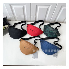 速卖通胸包帆布包包女2025新款学生时尚腰包百搭休闲胸前斜挎包女