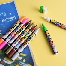 12色液体粉笔3mm水溶性无尘笔儿童涂鸦可擦黑板荧光板笔批发