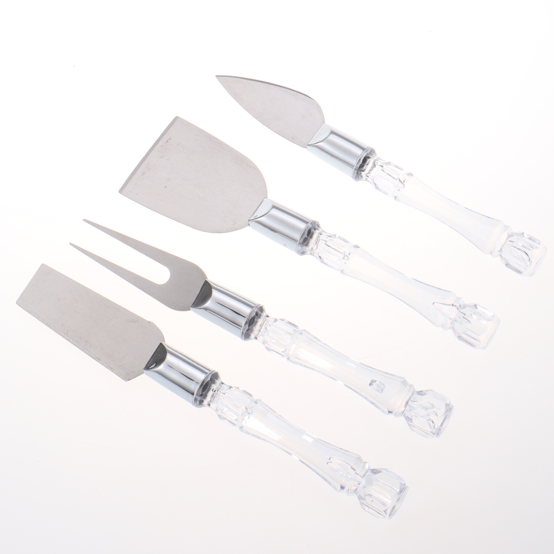 透明手柄蛋糕抹刀 奶油刮刀 曲吻刀 蛋糕油抹刀 厨房烘焙刀具