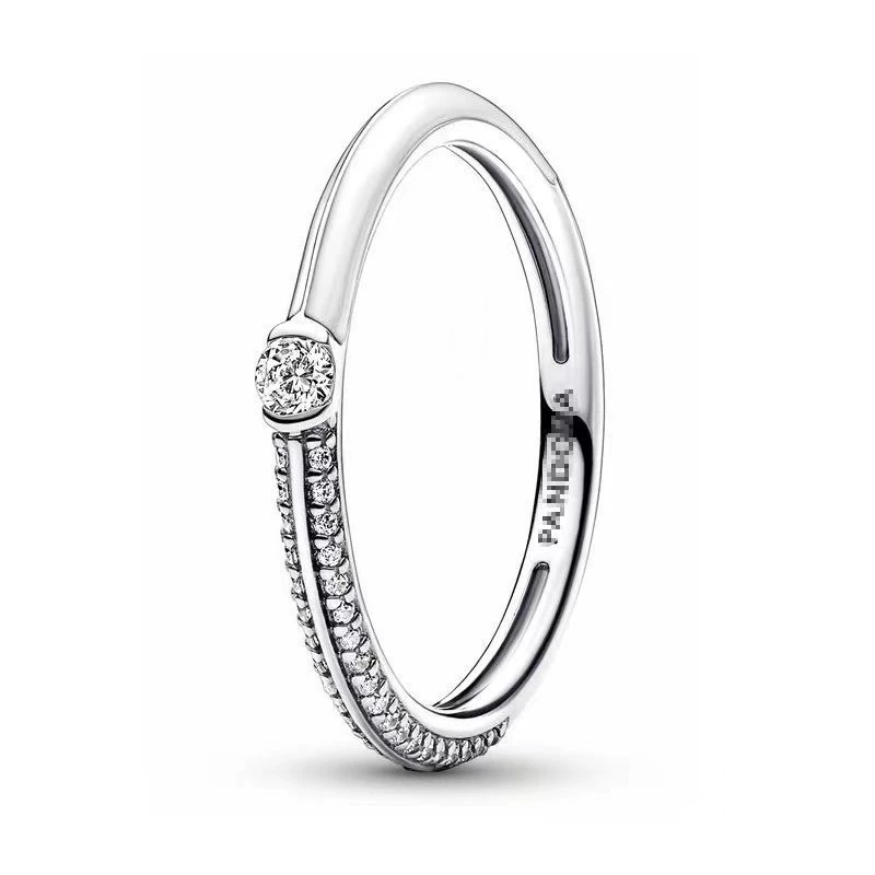 Panjiadorla white copper silver -plated ring new style shining wishes bone angel wing, Minnie rings European and American rings