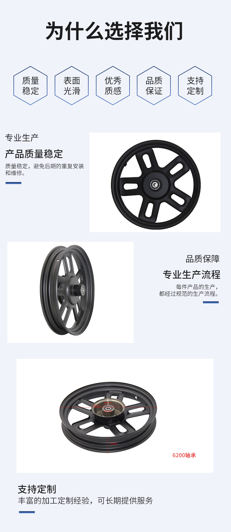 Factory wholesale 14 inch electric car iron wheel 14x 2.50 drum brake front wheel vacuum iron wheel front rim