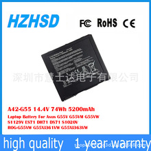 适用于华硕Asus G55 G55V G55VM G55VW S1129V 笔记本电池A42-G55
