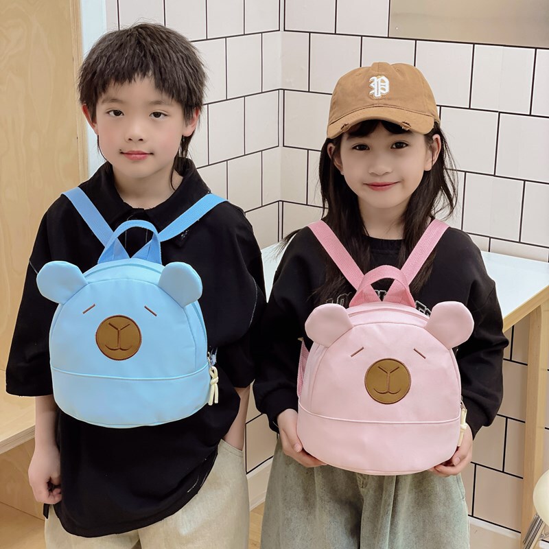 新しいカピバラミニスクールバッグ幼稚園男の子と女の子小さなバックパック赤ちゃん外出漫画バッグ|undefined
