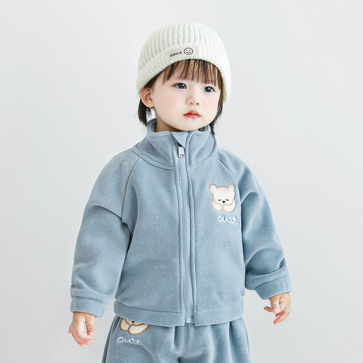 Primavera, otoño, invierno, abrigo para niños de un año, terciopelo grueso, ropa de invierno de cuello alto para niños y niñas, chaqueta de bebé. image 9