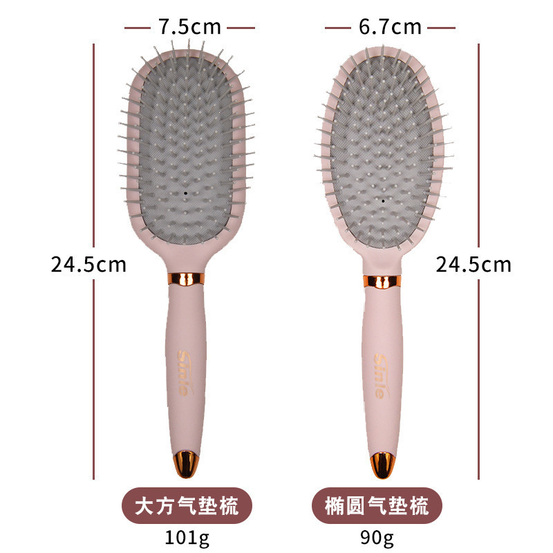 Bolsa de aire cojín de aire peine hogar masaje del cuero cabelludo peine hebilla interior peluquería peine costilla peine de plástico al por mayor