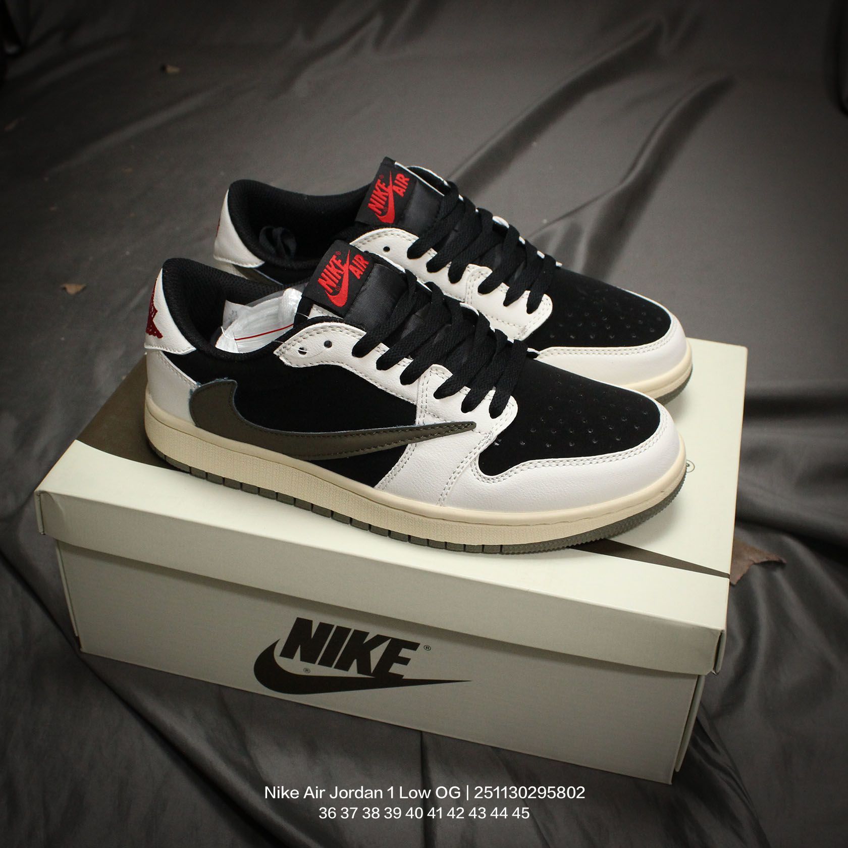 Putian's New Aj1 Low Low-Top Reverse Hook Collaboration Basketball Shoes, Made of Top-Layer Leather, Retro Sneakers, Unisex Model