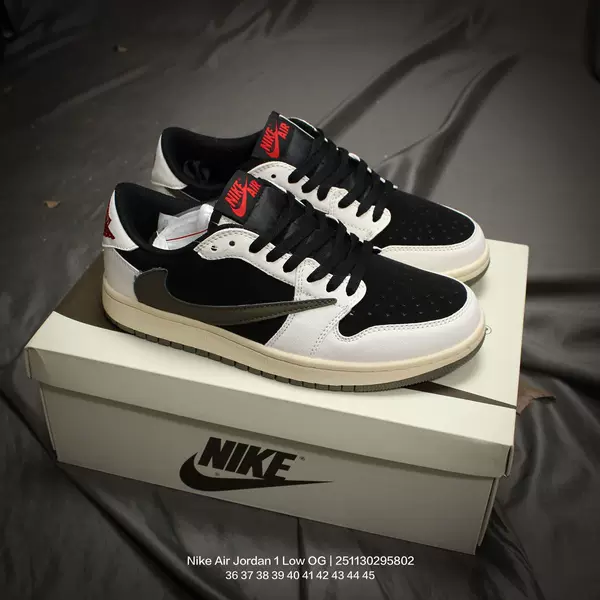 Putian's New Aj1 Low Low-Top Reverse Hook Collaboration Basketball Shoes, Made of Top-Layer Leather, Retro Sneakers, Unisex Model