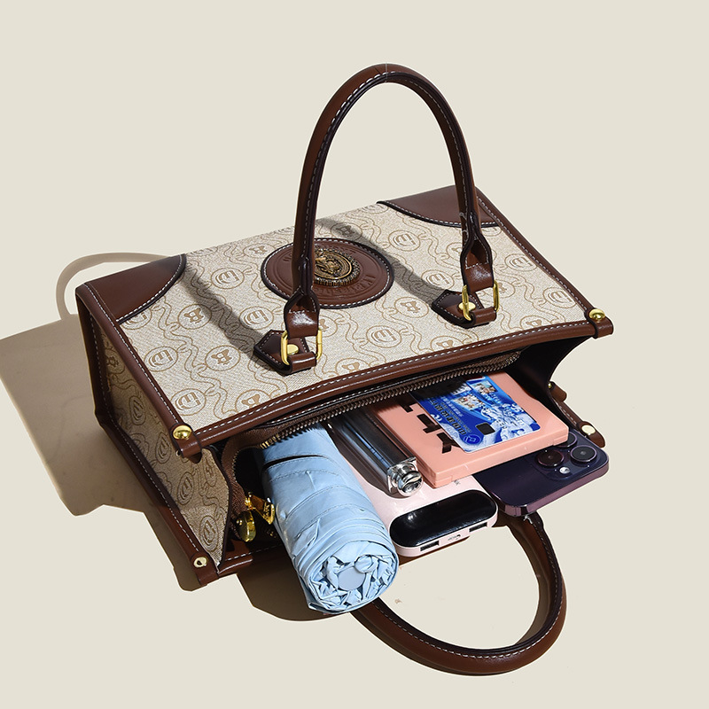 2023 Herbst Neue Live-Übertragung Beliebte Lässige Große Kapazität Modische Einfache Ein-Schulter-Diagonalgriff Griff Damentasche_voghion.com