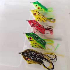 路亞雷蛙5.5cm13.5g 青蛙路亞餌 仿真假餌雙鈎軟餌打黑釣魚餌
